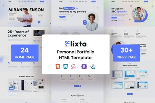 Mua Flixta - Personal Portfolio HTML Template giá rẻ