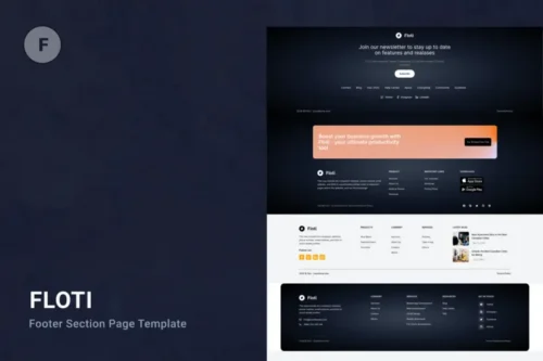 Mua Flot - Creative Footer Section Template giá rẻ