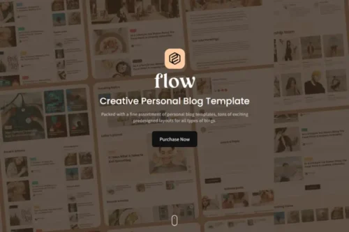 Mua Flow - HTML Personal Blog Template giá rẻ