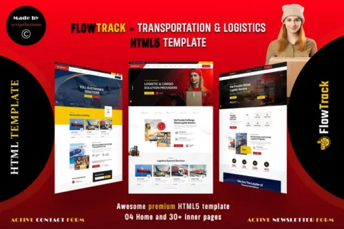 Mua Flowtrack- Transportation Logistics HTML Template giá rẻ