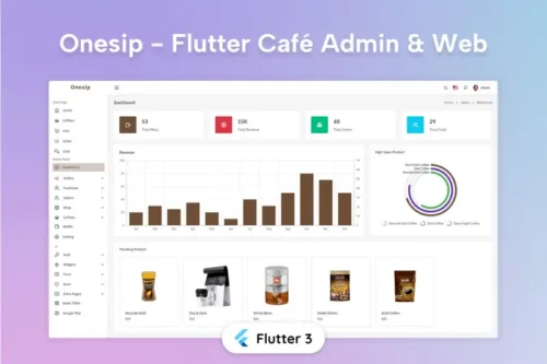 Mua Flutter Cafe Admin & Client Web giá rẻ