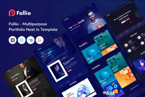 Mua Follio - Multipurpose Portfolio Next Js Template giá rẻ