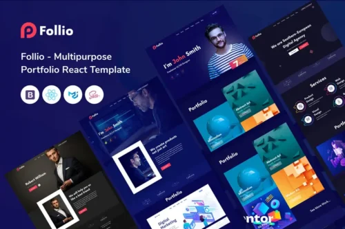 Mua Follio - Multipurpose Portfolio React Template giá rẻ