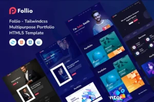 Mua Follio - Tailwindcss Portfolio HTML5 Template giá rẻ