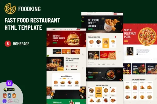 Mua Foodking - Fast Food Restaurant HTML Template giá rẻ