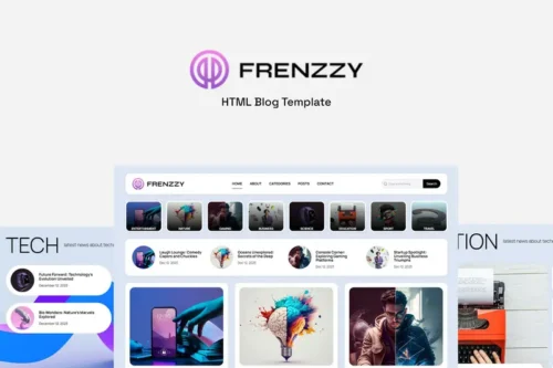 Mua Frenzzy - Blog HTML Template giá rẻ