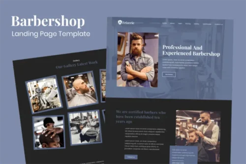 Mua Frizerie - Barbershop Landing Page Template giá rẻ