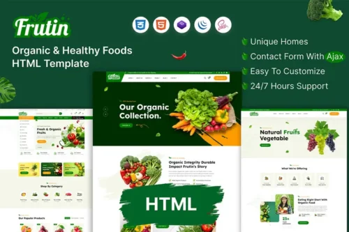Mua Frutin - Organic & Healthy Food HTML Template giá rẻ