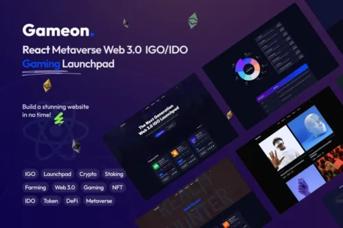 Mua Gameon - Metaverse IGO Launchpad React Template giá rẻ