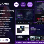 Gamio – eSports & Gaming HTML Template