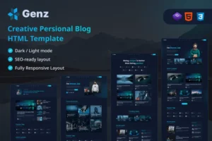 Mua Genz - Creative Personal Blog / Portfolio HTML giá rẻ