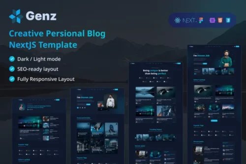 Mua Genz - Creative Personal Blog Portfolio NextJS giá rẻ