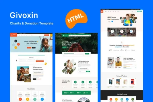 Mua Givoxin - Fundraising & Charity HTML Template giá rẻ