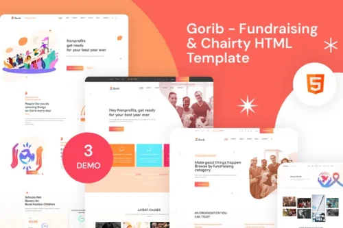 Mua Gorib - Fundraising & Chairty HTML Template giá rẻ