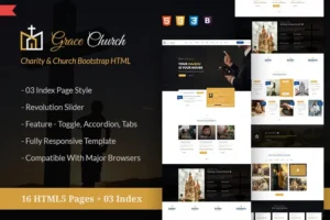 Mua Grace Church - Charity Bootstrap HTML Template giá rẻ