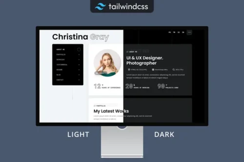 Mua Gray - Tailwind Personal vCard/Portfolio Template giá rẻ
