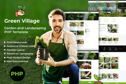 Mua Green Village || Gardening PHP Template giá rẻ