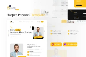 Mua HARPER-Personal/Portfolio Html5 Template giá rẻ