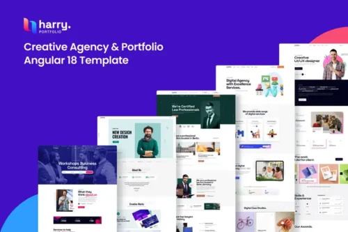 Mua Harry - Creative Agency Angular 18 Template giá rẻ