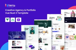 Mua Harry - Creative Agency Vue Nuxt 3 Template giá rẻ