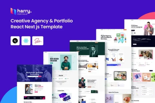 Mua Harry - Digital Agency React Next js Template giá rẻ