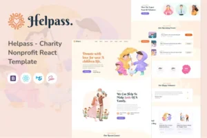 Mua Helpass - Charity Nonprofit React Js Template giá rẻ