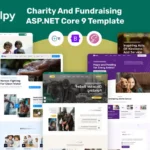 Helpy Charity Fundraising ASP.Net Core 9 Template