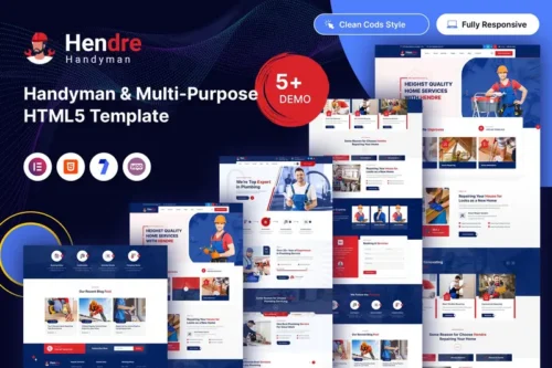 Mua Hendre - Handyman & Multi-Purpose HTML5 Template giá rẻ