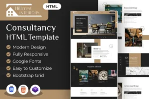 Mua Hillcrest | Interior Design HTML Template giá rẻ