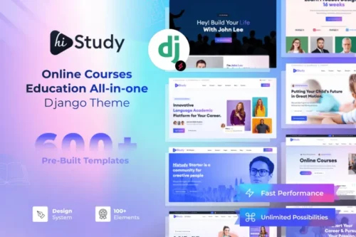 Mua HiStudy Online Courses Education Django 5 Template giá rẻ