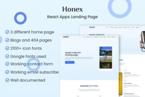 Mua HONEX - React Apps Landing Page giá rẻ
