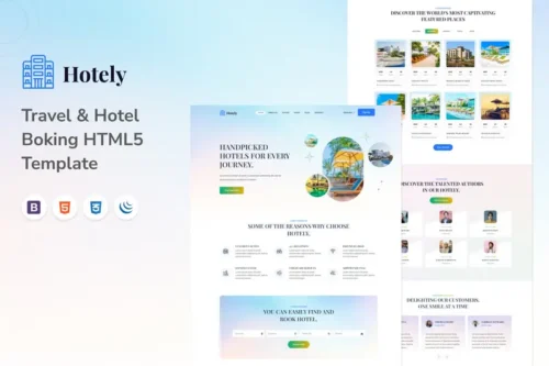 Mua Hotely – Travel & Hotel Boking HTML5 Template giá rẻ