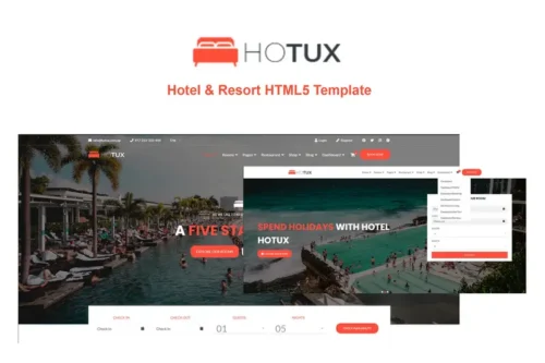 Mua Hotux - Hotel & Resort HTML5 Template giá rẻ