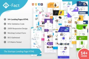 Mua i-Fact Landing Page HTML Template giá rẻ