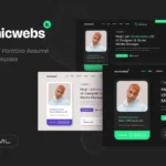 Ikonicwebs – Personal Portfolio Resume Template