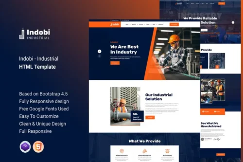 Mua Indobi - Industrial HTML Template giá rẻ