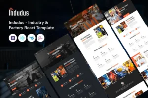 Mua Indudus - Industry & Factory React Js Template giá rẻ