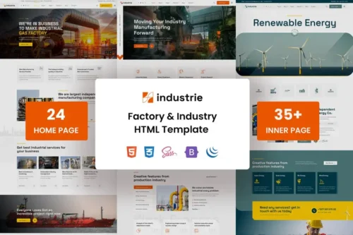 Mua Industrie - Factory & Industry HTML Template giá rẻ