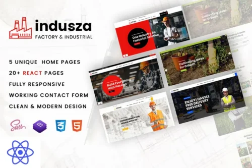 Mua Indusza- Industrial & Factory React Template giá rẻ