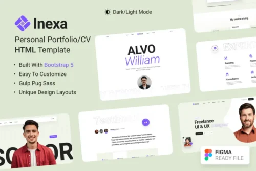 Mua Inexa - Creative Personal Portfolio HTML Template giá rẻ