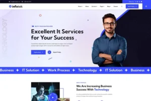 Mua Infotek - IT Service & Technology React NextJS Tem giá rẻ