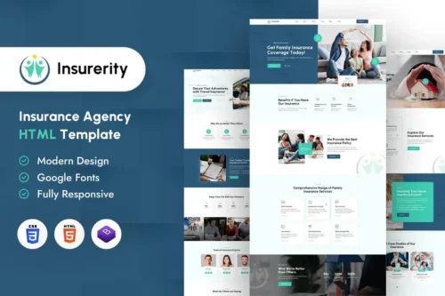 Mua Insurerity | Insurance Agency HTML Template giá rẻ