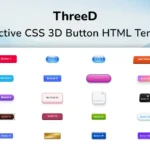 Interactive CSS 3D Button HTML Template – ThreeD