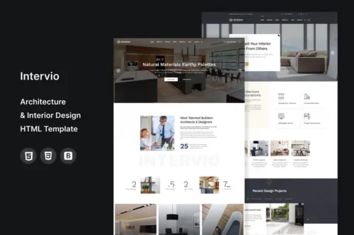Mua Intervio - Architecture HTML Template giá rẻ