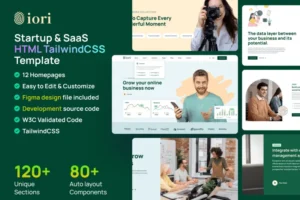 Mua iori - Startup & SaaS TailwindCSS 3 HTML Template giá rẻ