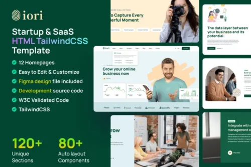 Mua iori - Startup & SaaS TailwindCSS 3 HTML Template giá rẻ