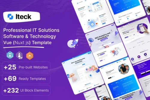 Mua Iteck - Vue Software & Technology Template giá rẻ