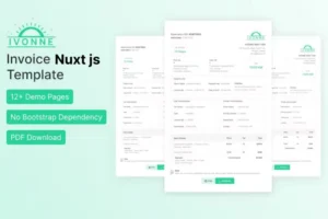 Mua Ivonne - Invoice Nuxt Template giá rẻ