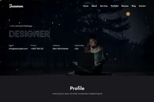 Mua Janemon - Personal Portfolio HTML Template giá rẻ