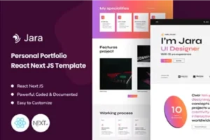 Mua Jara - Personal Portfolio React NextJS Template giá rẻ
